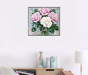 Kit <span class=keywords><strong>de</strong></span> <span class=keywords><strong>peinture</strong></span> diamant DIY LS Drill Size 5D, motif <span class=keywords><strong>Bouquet</strong></span> <span class=keywords><strong>de</strong></span> roses, avec diamants carrés en résine et points <span class=keywords><strong>de</strong></span> diamant AB scintillants spéciaux effet fée, pour <span class=keywords><strong>peinture</strong></span> sur toile - Product Image 4