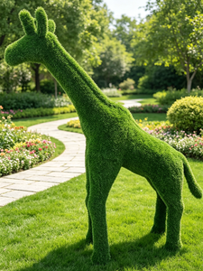 Sculpture de topiaire en herbe artificielle personnalisée, statue végétale verte de simulation pour aménagement paysager extérieur, parcs, zoos, jardins et terrasses - Product Image 4