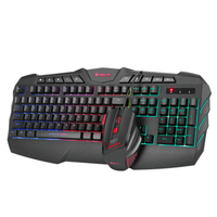 Paquete de Teclado y Ratón para Juegos Xtrike Me MK-880, Cable USB, 104 Teclas Programables, 16000 DPI, Retroiluminación LED Multicolor, Soporte para Muñeca