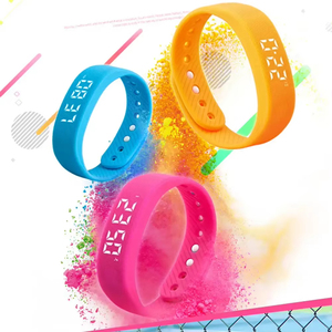Montre-bracelet numérique avec podomètre de course, moniteur d'activité, alarme vibrante et bracelet à vibration silencieuse - Product Image 4