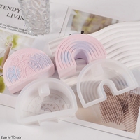 Early Riser Silicone Moule DIY Résine Époxy et Plâtre Bougeoirs Créer Arc-En-Ciel Pont Bougie Bases Conception Décorative