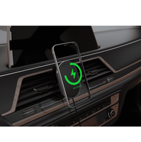 Chargeur de voiture sans fil magnétique Qi2 15W ultra-plat, support de téléphone à charge rapide pour smartphones, OEM ODM, logo personnalisé