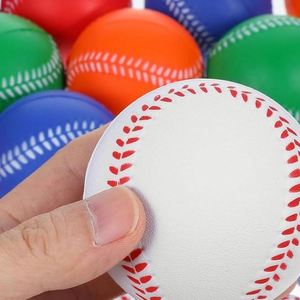 Jouet anti-stress - Balle à presser en mousse PU en forme de balle de baseball, impression numérique personnalisée, portable, promotionnel - Product Image 2