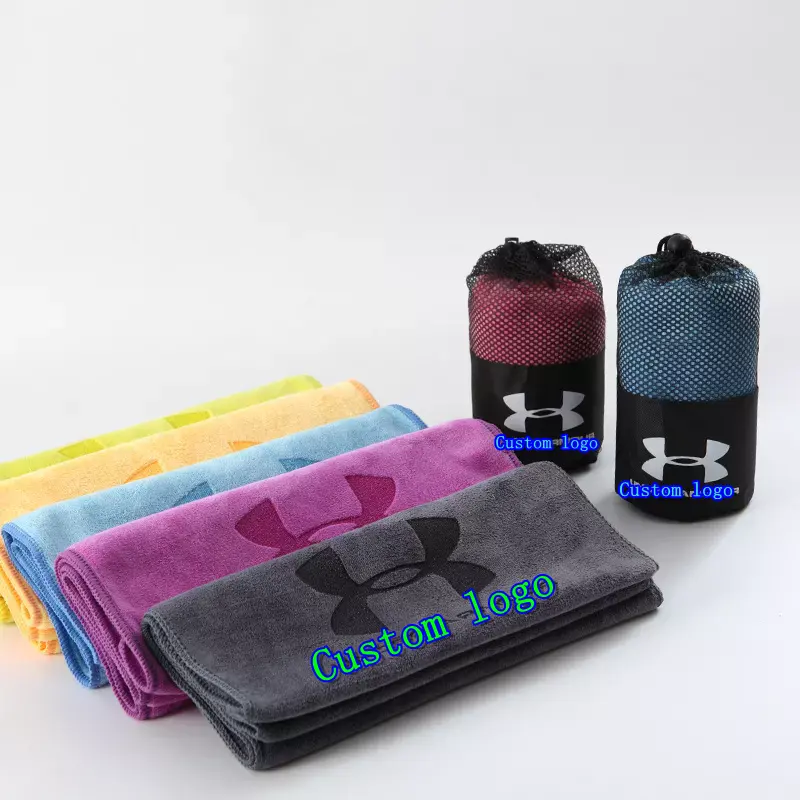 Workout Microfiber 400GSM Custom Logo Laser Engraving Printing Embroidered Soft Sports Sweat Gym Fitness Towels