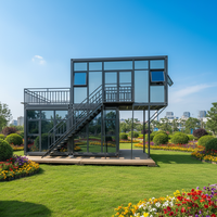 Maison mobile modulaire préfabriquée de luxe, portable, à installation facile, moderne, pour magasin, atelier ou salon modulaire sur plateau.