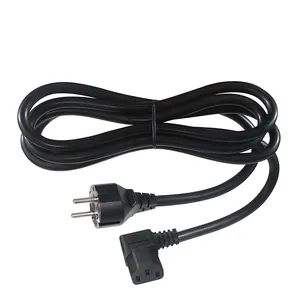 3 фута 125V/10A прямоугольный разъем (под углом 90 градусов), 18 AWG C13 CEE7/7 цепи 2 pole шнур питания переменного тока Шнур электропитания от сети переменного тока для ПК