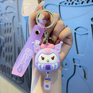 سلسلة مفاتيح بسلسلة مفاتيح من مادة PVC نعمة أنيمي ناعمة من ميلودي كورومي للهدايا - Product Image 5
