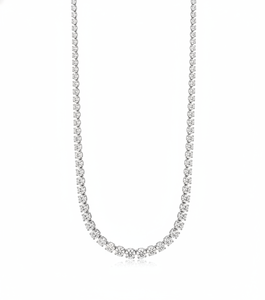 Collana Tennis con Diamanti Graduati Riviera in Oro 10K - Product Image 4