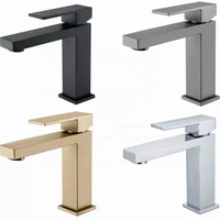 Robinet de lavabo thermostatique moderne à poignée unique en acier inoxydable 304, à montage sur plan, avec cartouche céramique