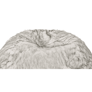 DB Negar, silla de PUF de piel sintética corta de diseño moderno japonés de 5 pies, blanca y gris con material de relleno de algodón y espuma - Product Image 5