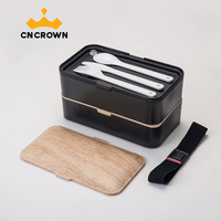 Boîte à bento Boîte à lunch à 2 couches de style japonais avec étanche à l'air 1200ml best-seller Boîtes à lunch OEM pour cadeau Cncrown original