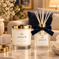 AIKUN – Ensemble de diffuseurs à bâtonnets et bougies parfumées de luxe, personnalisables avec votre logo, prix direct usine