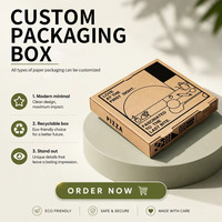 Boîte d'emballage pour pizza personnalisée, boîte alimentaire pour avion, carton ondulé recyclable, impression UV, logo personnalisé, fabricant