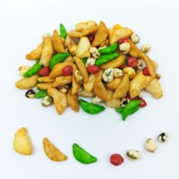 Snacks de Arroz Kakinotane Salados, Horneados y Fritos, con Frijoles Surtidos Recubiertos, para Marca Privada OEM