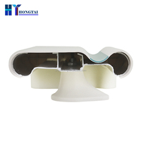 Barre d'appui double couleur bois, recouverte de PVC, pour hôpital, sécurité, balustrades et rampes