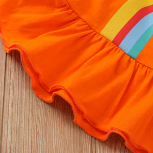 Conjunto de Ropa de Verano para Niñas Pequeñas 4780, Top de Tirantes con Hombros Descubiertos, Pantalones Cortos de Mezclilla con Agujeros, Conjuntos de Ropa para Niños Pequeños 2021 - Product Image 5