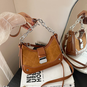 Bolso de Hombro Estilo Francés con Cadena y Diseño de Diamantes Acolchados para Mujer, Bolso Bandolera Versátil de Lujo Ligero de Primera Calidad - Product Image 1