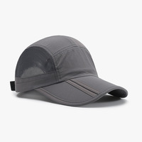Fabricante de gorras deportivas logotipo bordado personalizado 5 paneles ala curva gorras para correr sombrero