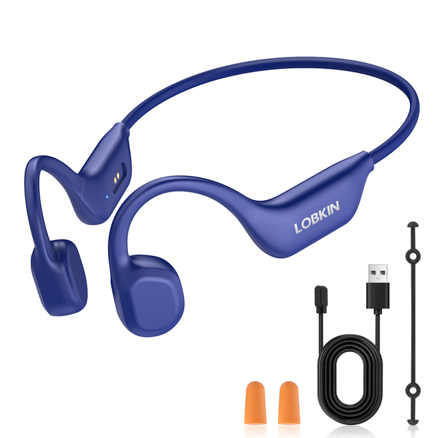 LOBKIN Bone Conduction Headphones Wireless 6.0 Swimming Headphones Underwater IPX6 Waterproof Open Ear Sports