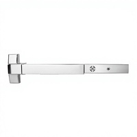 Dispositif anti-panique pour porte coupe-feu, vente directe usine, barre anti-panique en acier inoxydable résistante au feu, dispositif de sortie à tige verticale avec alarme