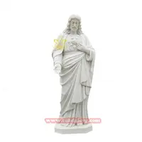 कस्टम आकार नक्काशी धार्मिक संगमरमर यीशु मूर्तियों मूर्तिकला के लिए आउटडोर आभूषण