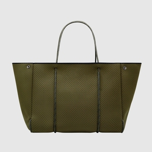 定制标志接受氯丁橡胶沙滩手提袋户外氯丁橡胶手提袋女式手提袋，带工作旅行购物袋 - Product Image 2