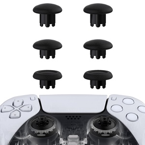 EXtremeRate Black Removable Analog <b>Sticks</b> Swappable EDGE <b>Stick</b> Thumbsticks for PS5 PS4 Controller - Product Image 1
