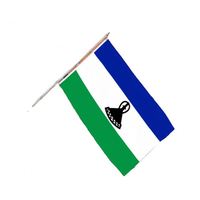 Drapeau du Lesotho imprimé sur mesure, simple face, 3x5 pieds, personnalisable pour tous les drapeaux nationaux et les drapeaux de présentation.