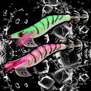 Esca di pesca di alta qualità calamari Jigs in legno di gamberetti artificiali esche di pesca in plastica per acqua dolce - Product Image 3