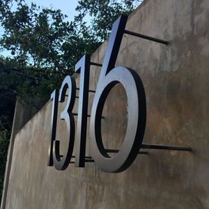 แบบอักษรติดผนังพื้นหลังแบบกำหนดเองตัวอักษรโลหะอะคริลิกกลางแจ้งแบบ3D ไม่ส่องสว่าง3D ตามแบบ - Product Image 1