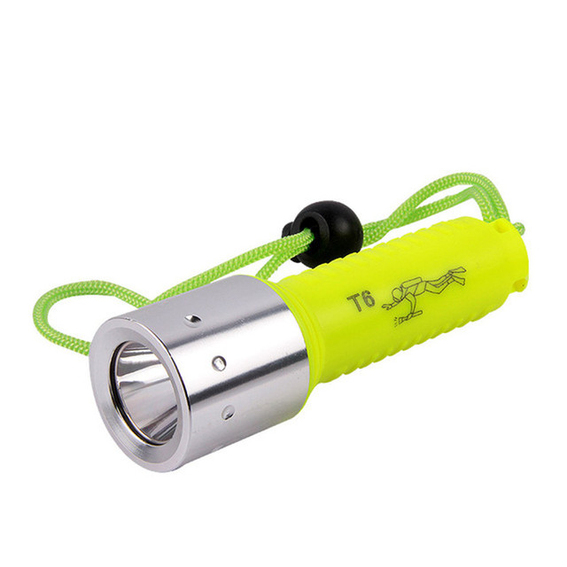 High Brightness T6 LED Scuba Diving Flashlight Underwater 50m Waterproof Plastic Diving Torch Lamp
