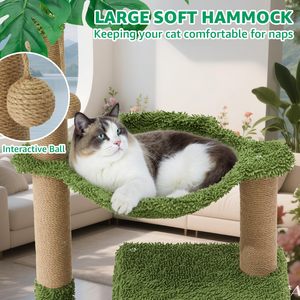 Woochpet Albero per <span class=keywords><strong>Gatti</strong></span> da Interno Multifunzionale con Comodo Letto e Robusto Tiragraffi - Product Image 3