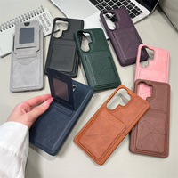 Étui de téléphone en cuir PU pliable de luxe avec plusieurs emplacements pour cartes pour Samsung S22 S23 S24 S25 S26 Ultra, porte-cartes, coque antichoc
