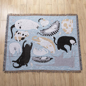 Adulte tissé tenture murale haute qualité tissé jeter couverture personnalisée 100% recyclé coton tapisserie maison mur décor canapé couverture - Product Image 2