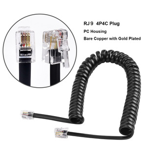 <span class=keywords><strong>Cable</strong></span> Espiral para Teléfono Fijo RJ9 <span class=keywords><strong>RJ11</strong></span> RJ12 6P4C 4P4C de Longitud Personalizada 0.5m 1m 2m 3m, 2m 3m para Teléfono Fijo - Product Image 2