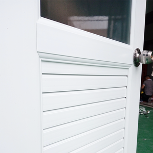 Design moderne Upvc/Pvc/Kunststof Dubbel Gehard Helder Glas Openslaande Badkamerdeur - Product Image 5