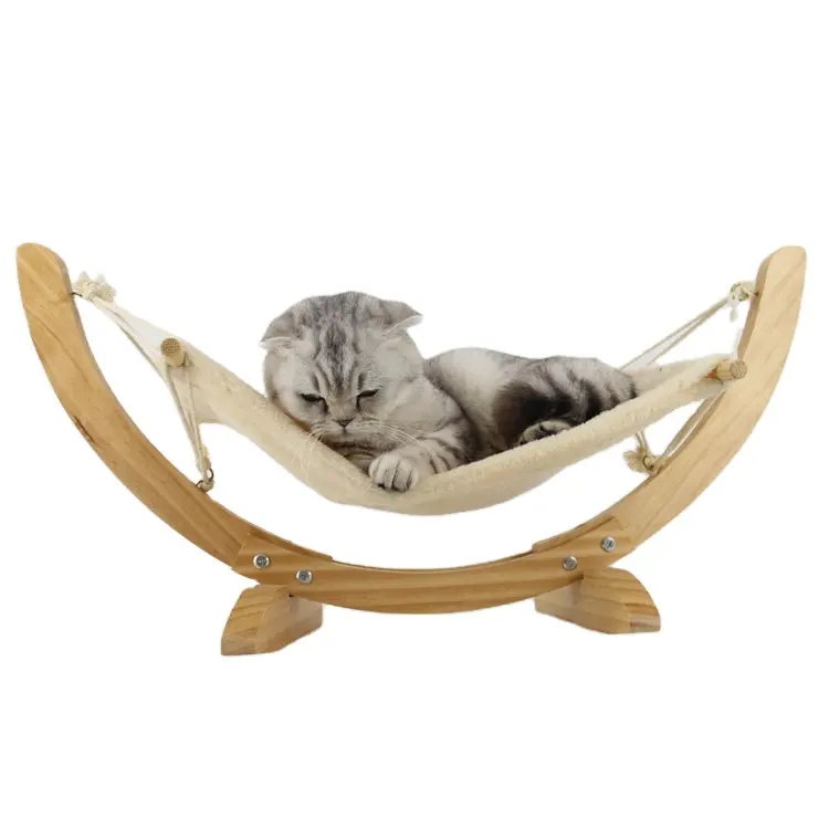 New Arrival Amazon Hot-selling Durable Wooden Camping DIY Pet Hammock Swing Hammock for Cat and Dogs