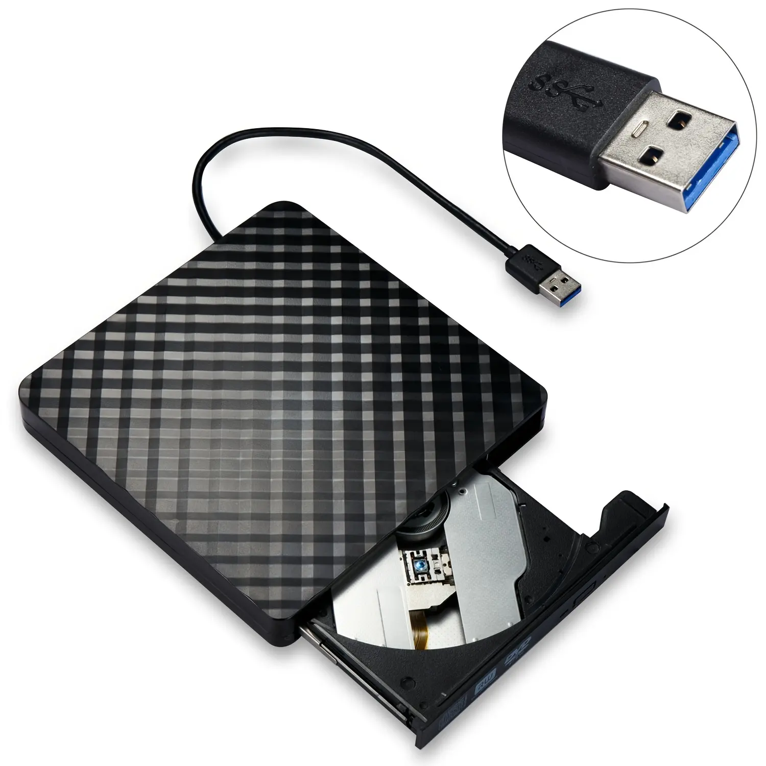 Harici Cd Dvd + _-rw sürücü Usb 3.0 tip-c, Ultra ince taşınabilir alüminyum Dvd Cd Rom optik sürücü brülör okuyucu yazar Macbo için