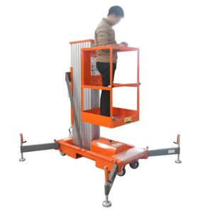 Factory Supply Portable Vertical Hydraulic Ladder Aluminum Alloy 4-16m Single <strong>Double</strong> <strong>Mast</strong> Electric Man