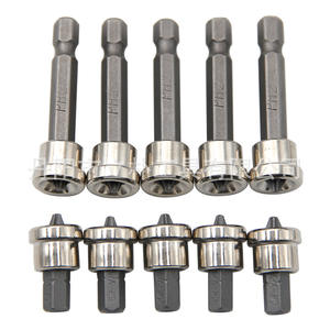 Embout de tournevis Dryboard à tige ronde de 6,35 mm en acier 40CR-V, finition brillante, pour le travail du bois - Product Image 1