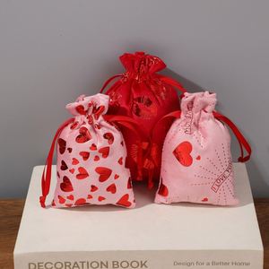 Sac à cordon en velours en forme de cœur Zongliu, nouveau sac pour la Saint-Valentin, mariage, bonbons, cadeaux et emballage de bijoux pour cadeaux romantiques - Product Image 3