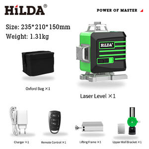 <span class=keywords><strong>Nivel</strong></span> láser de precisión, herramienta de nivelación de 16 líneas y 360 grados con cruce de láser verde, nivelado automático 4d - Product Image 6