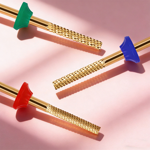 Forets à ongles de haute qualité, grandes embouts coniques pour un retrait rapide du vernis gel, coupe croisée pour nettoyer les cuticules, type de prise US - Product Image 1