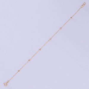 ทำด้วยมือสร้อยข้อมือเพชรสีทองล้วน18K ที่เรียบง่ายปรับได้เครื่องประดับเพชรธรรมชาติสำหรับเป็นของขวัญวันเกิด - Product Image 4
