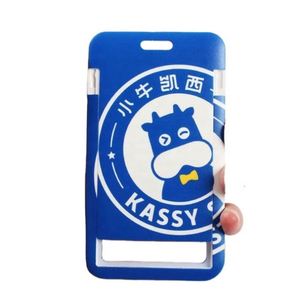 High Quality School Meal Card Work Protect Hard Plastic ID Card Holder and <b>Lanyard</b> - Product Image 1