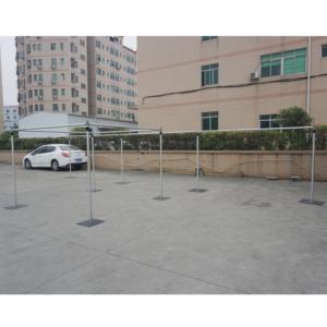 Aluminum Adjustable Drape and Pipe <b>Backdrop</b> <b>Stand</b> with Silver Velvet/Chiffon Drapes for Wedding & Trade Show Mandap Events - Product Image 2