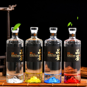 Fábrica de China personalizada 500ml claro cuadrado vacío botella de vino licor licores botellas para Vodka whisky Alcohol beber - Product Image 4