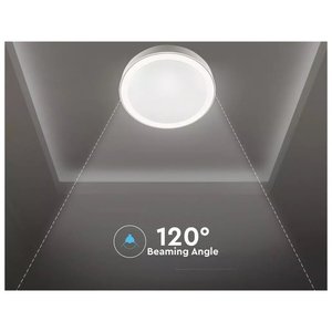 Lámpara de Techo LED 3 en 1 CCT Regulable de 60W y 510mm, 1800K, Color Ajustable para Hogar y Oficina, IP44, Control Remoto Incluido - SKU-2114751 - Product Image 4