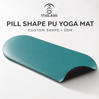 Tapete de Yoga Yugaland Hardcore Pro de PU Suave, Color Sólido, Resistente, Antideslizante, para Entrenamiento de Fuerza, Venta al Por Mayor