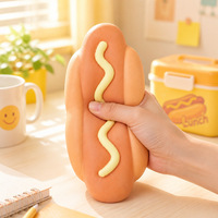 Jouet géant en TPR souple et compressible en forme de hot-dog, jouet anti-stress pour soulager l'anxiété, pour filles, garçons, adolescents et adultes